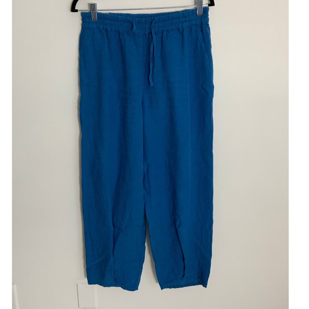 Poetry Blue Women's ankle linen pants size‎ 8